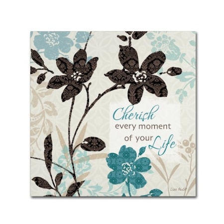 Trademark Fine Art Lisa Audit 'Botanical Touch Quote I' Canvas Art, 18x18 WAP0174-C1818GG